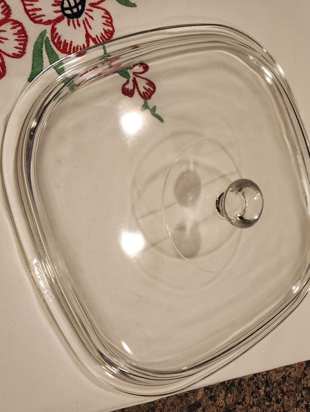 Pyrex Clear Glass Square Serving Dish Lid - P 10 C 1